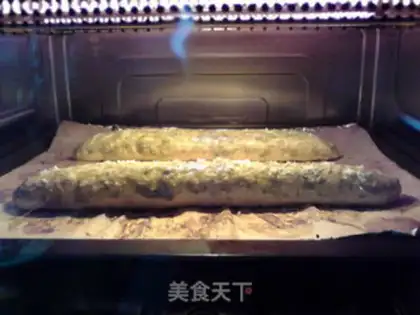 Make Blue sauce cheese bread step 12