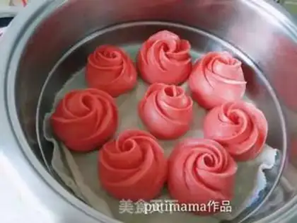 Make Pink roses step 9