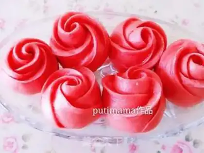 Make Pink roses step 10