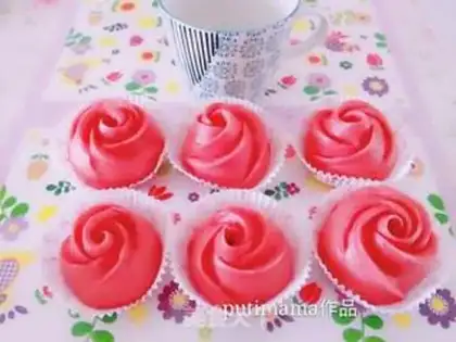 Make Pink roses step 12