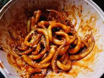 Make Roasted squid shaving step 5