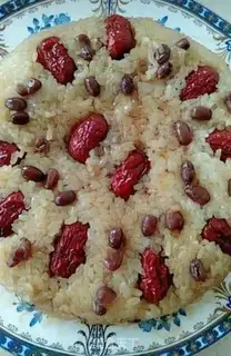 Make The rice date red bean cake step 8