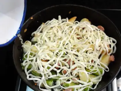 Make Spamed potatoes and sausages step 10
