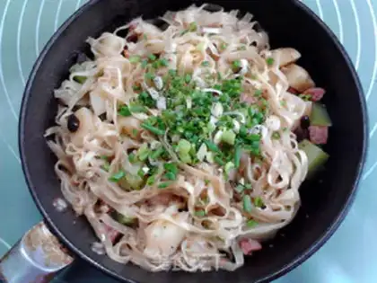 Make Spamed potatoes and sausages step 14