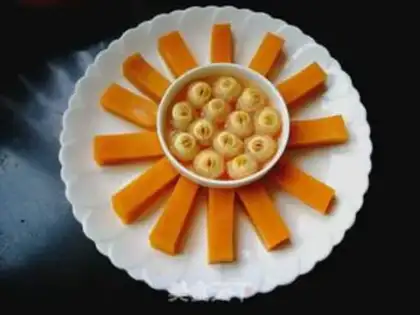 Make Pumpkin Steam Lotus step 12