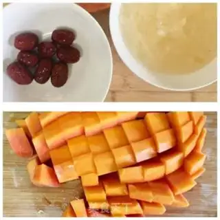 Make The papaya silver ear soup step 1