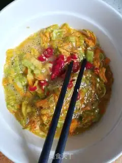 Make Pumpkin fried eggs step 7