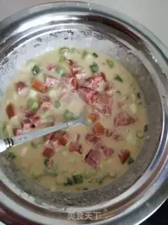 Make Sausage eggcake step 2