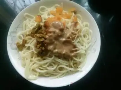 Make Hot dry noodles step 12
