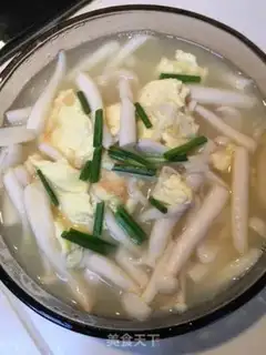 Make White mushroom egg soup step 5