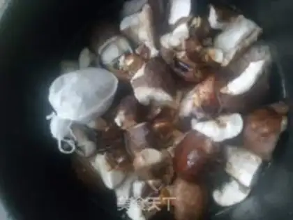 Make A chicken leg with mushrooms step 3