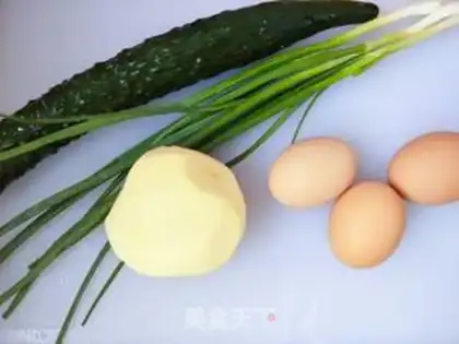 Make cucumber potato loaf step 1