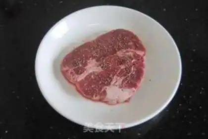 Make Black pepper, steak step 1