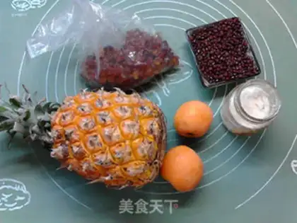 Make Peaches and fruit step 0