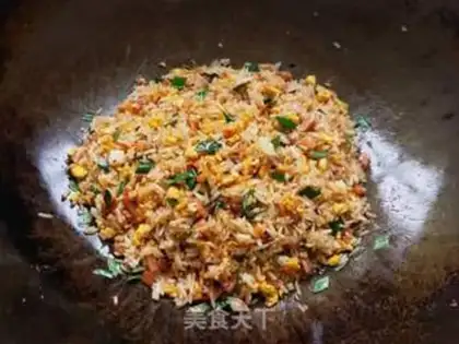 Make Godmother ham and egg fried rice step 6
