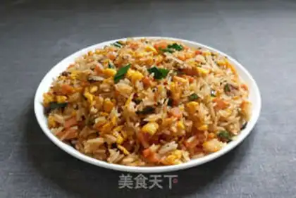 Make Godmother ham and egg fried rice step 7