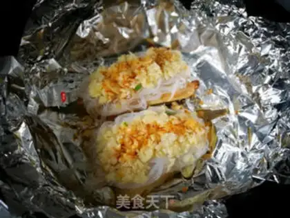 Make Garlic fans roast ice fish step 5