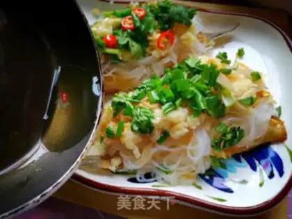 Make Garlic fans roast ice fish step 8