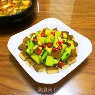 Make Scrambled cucumber tofu step 6
