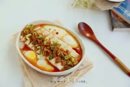 Make Tofu tofu steamed eggs step 6