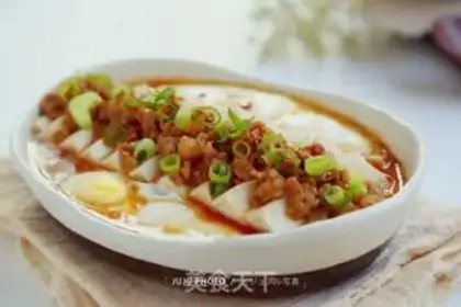 Make Tofu tofu steamed eggs step 7