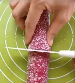 Make Pink Mountain Roll step 10