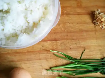 Make Cream egg fried rice step 0