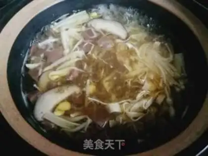 Make Duck blood fan soup step 7