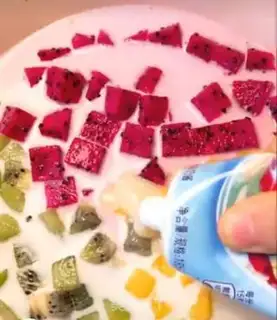 Make Fruit and ice cream step 2