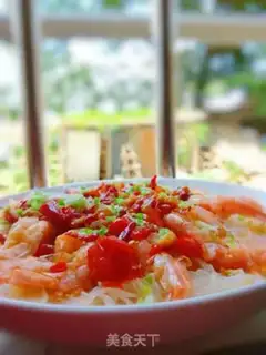 Make Garlic fan shrimp step 1