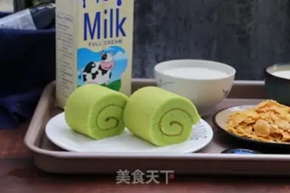 Make A spinach cake roll step 13