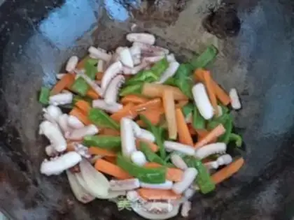 Make Spicy squid step 9