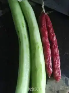 Make A cucumber fried sausage step 0