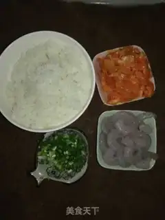 Make Hot cabbage shrimp fried rice step 0