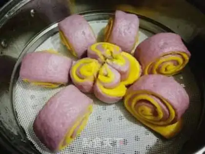 Make Potato pumpkin double rolls step 12