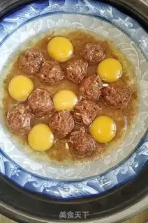 Make Meatball steamed eggs step 7