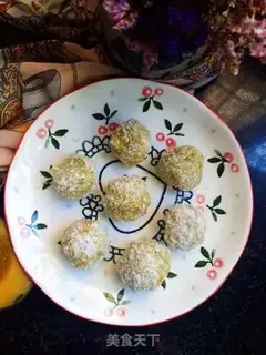 Make Coconut pumpkin ball step 8
