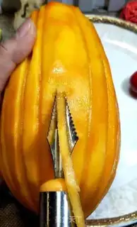 Make Orange papaya step 1