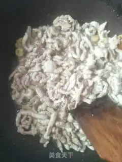 Make Tea mushroom fried meat step 5