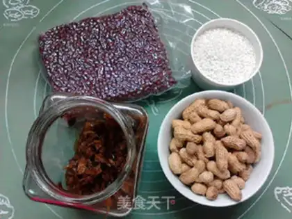 Make Red-beans peanut roses step 0