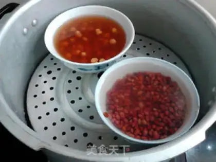Make Red-beans peanut roses step 3