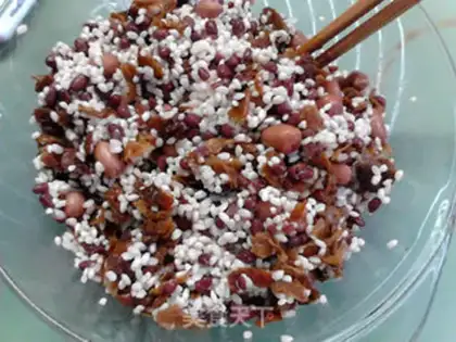 Make Red-beans peanut roses step 8