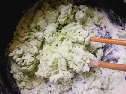 Make Spinach scissors step 5