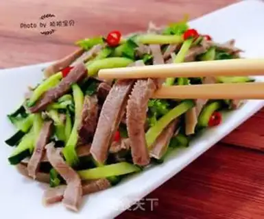 Make The cucumber with the pig tongue step 10