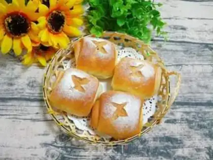 Make Light cream bean buns step 17