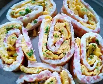 Make Double egg rolls step 7