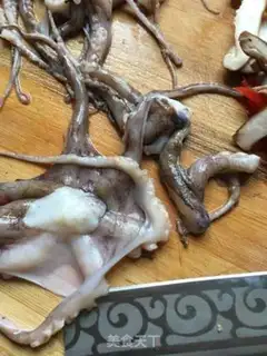 Make Fry mushrooms and octopus step 2