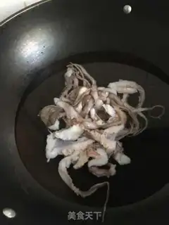 Make Fry mushrooms and octopus step 3