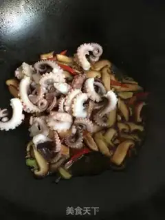 Make Fry mushrooms and octopus step 10