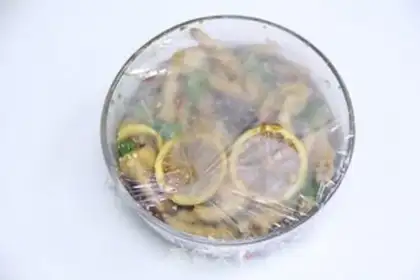 Make A red lemon chicken claw step 8